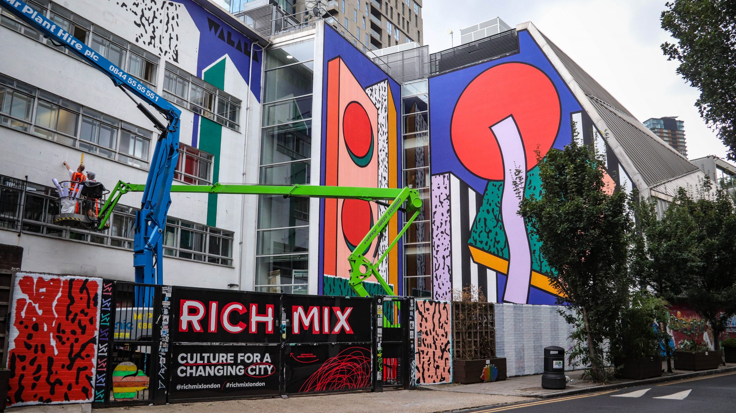 Camille Walala's 'Belleville' mural for London Mural Festival - Rich Mix